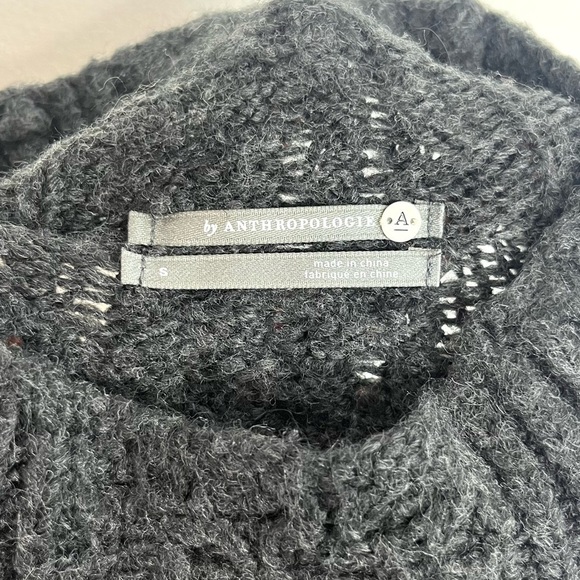 Anthropologie Bia Mock Neck Tunic Alpaca Blend Knit Sweater Grey Size Small - Picture 6 of 11